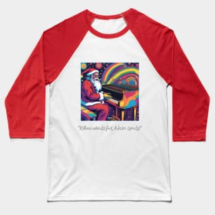 Christmas Piano Baseball T-Shirt